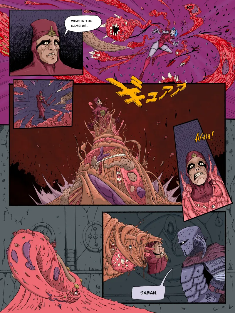 A page from the Blightbringer graphic novel
