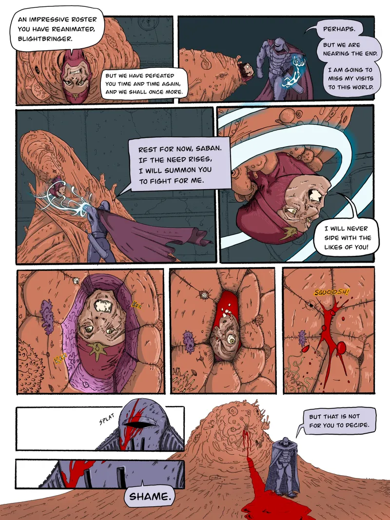 A page from the Blightbringer graphic novel