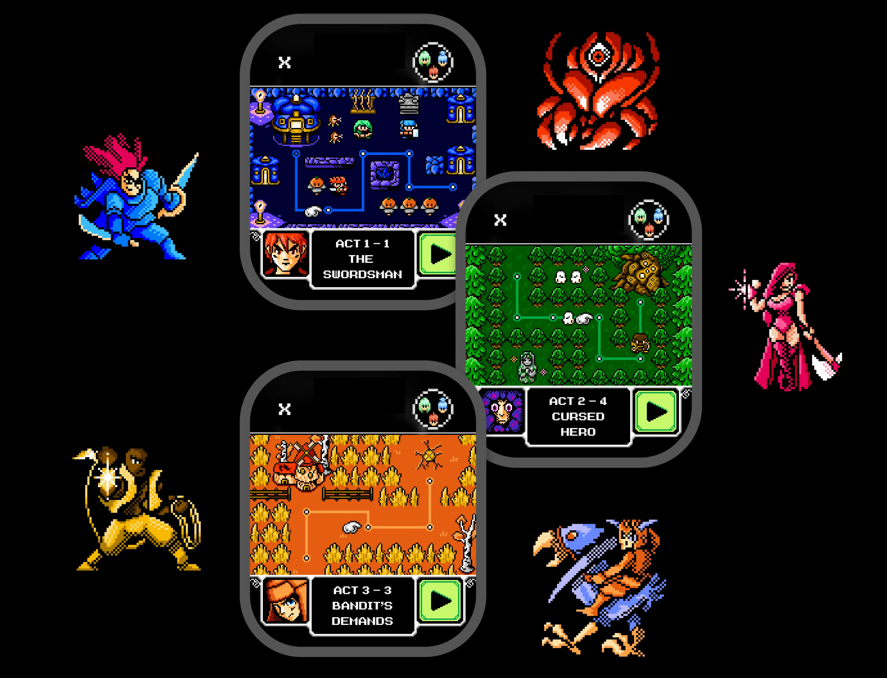 Wrist Warriors maps and enemies